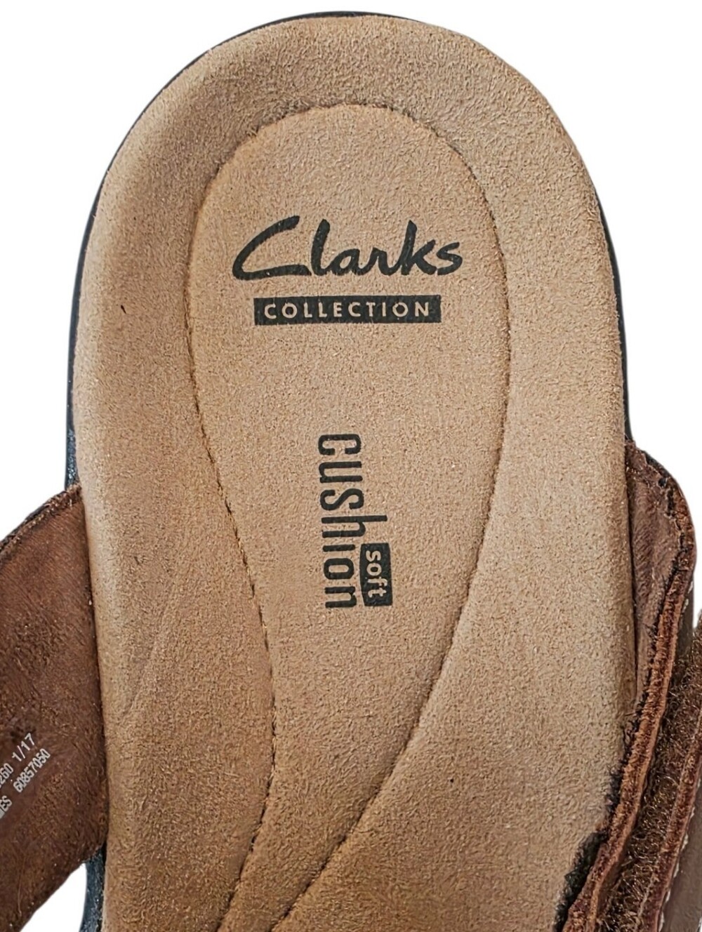 Clarks Collection Brown Leather Leisa Higley Slide Sandal Size 10M - Picture 7 of 8